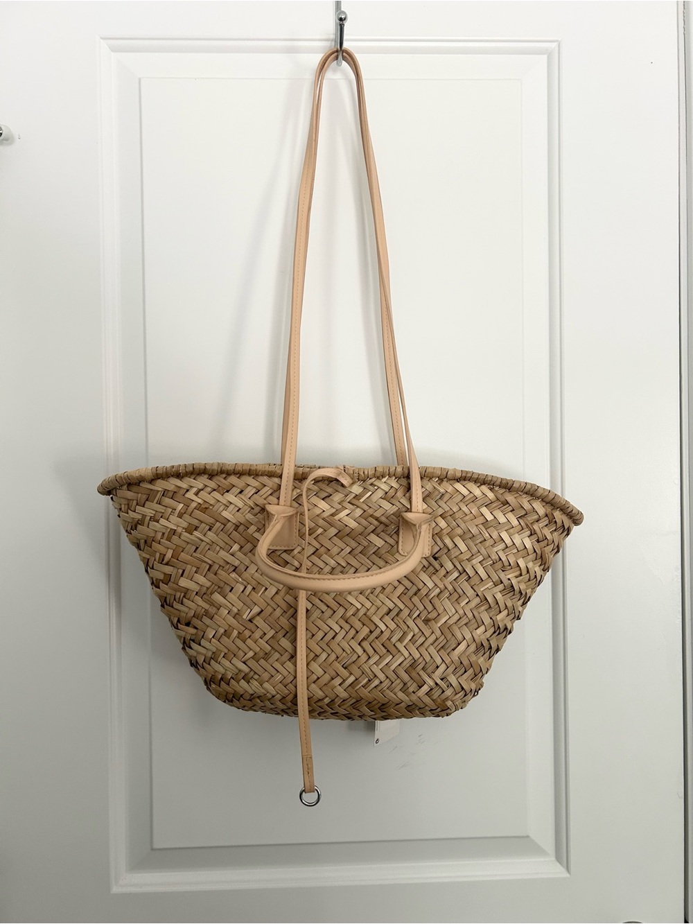 Mango NWT Rattan Raffia Woven Summer Boho Shoulder Bag - Picture 2 of 6